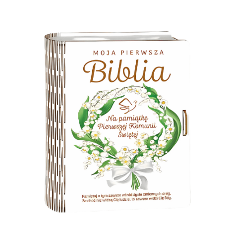 Przejdź do produktu Pudełko na Biblię - Pamiątka I KOMUNII Świętej - Konwalia - #3341-KOM1