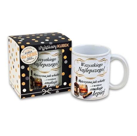 Przejdź do produktu Kubek w opakowaniu dla Mężczyzny Wszystkiego Najlepszego - Whisky - #3309WY-WN