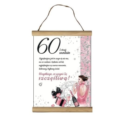 Przejdź do produktu Dyplom 60 urodziny - Elegantka Pani - #3306-EPI60