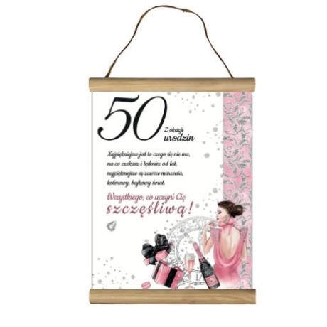 Przejdź do produktu Dyplom 50 urodziny - Elegantka Pani - #3306-EPI50