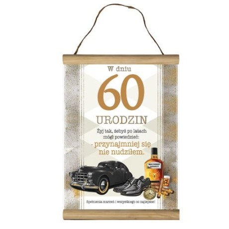 Przejdź do produktu Dyplom 60 urodziny - dla Mężczyzny - #3306-UR09-60