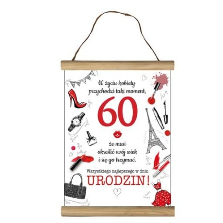 Przejdź do produktu Dyplom 60 urodziny dla kobiety #3306-UR17-60