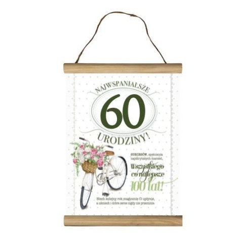 Przejdź do produktu Dyplom 60 urodziny dla kobiety #3306-UR05-60