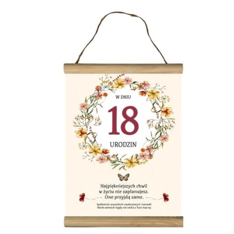 Przejdź do produktu Dyplom na 18 urodziny życzenia dla kobiety  #3306-UR02-18