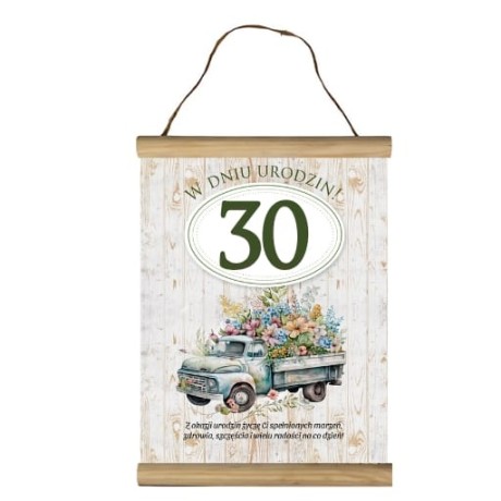 Przejdź do produktu Dyplom na 30 urodziny życzenia dla kobiety #3306-UR08-30