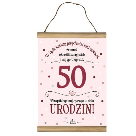 Przejdź do produktu Dyplom na 50 urodziny życzenia dla kobiety #3306-UR16-50