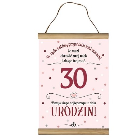 Przejdź do produktu Dyplom na 30 urodziny życzenia dla kobiety #3306-UR16-30