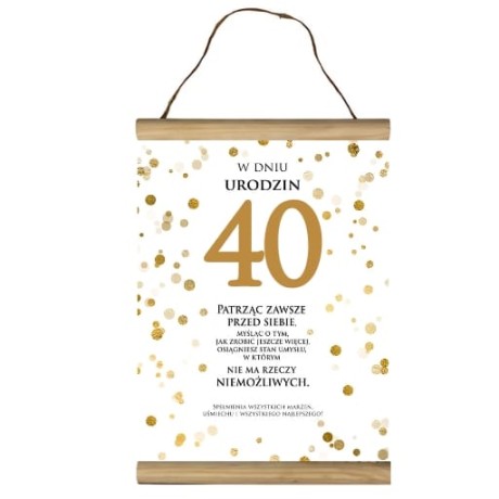 Przejdź do produktu Dyplom na 40 urodziny życzenia #3306-UR12-40