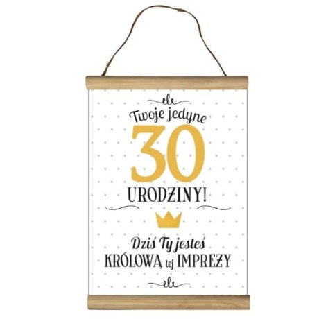 Przejdź do produktu Dyplom na 30 urodziny życzenia dla kobiety #3306-UR11-30