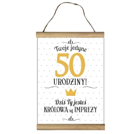 Przejdź do produktu Dyplom na 50 urodziny życzenia dla kobiety #3306-UR11-50