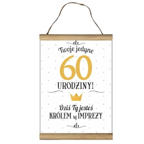Przejdź do produktu Dyplom na 60 urodziny życzenia dla mężczyzny #3306-UR10-60