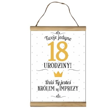 Przejdź do produktu Dyplom na 18 urodziny życzenia dla mężczyzny #3306-UR10-18