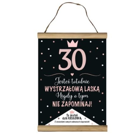Przejdź do produktu Dyplom na 30 urodziny życzenia dla kobiety #3306-UR14-30