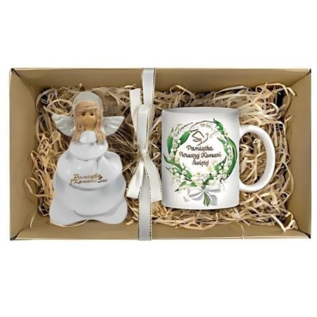 Przejdź do produktu Zestaw KUBEK + ANIOŁEK 7034 - KOMUNIA - Konwalia - #3347-KOM1c