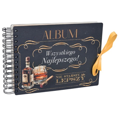 Przejdź do produktu Elegancki ALBUM NA ZDJĘCIA - piękny prezent na urodziny - Whisky - #3343WY-WN