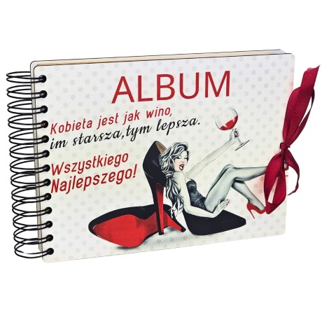 Przejdź do produktu Elegancki ALBUM NA ZDJĘCIA - piękny prezent na urodziny - Szpilka - #3343-SZWN