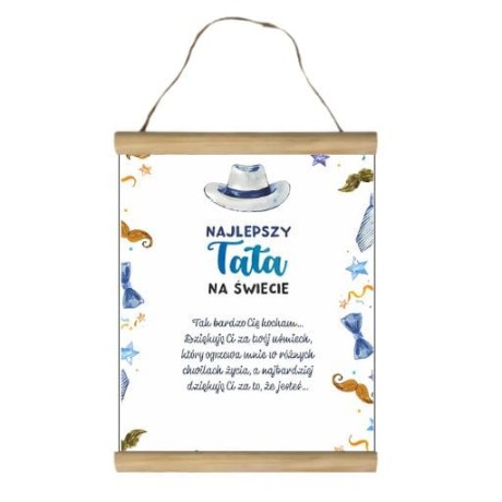 Przejdź do produktu Dyplom dla taty z życzeniami –  prezent na Dzień Ojca #3306-T3