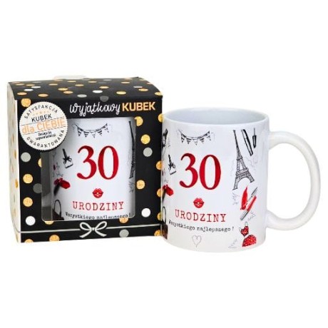 Przejdź do produktu Kubek na 30 urodziny dla kobiety (czerwony) #3309-UR16-30