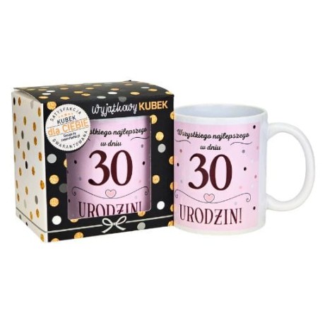 Przejdź do produktu Kubek na 30 urodziny dla kobiety (różowy) #3309-UR21-30