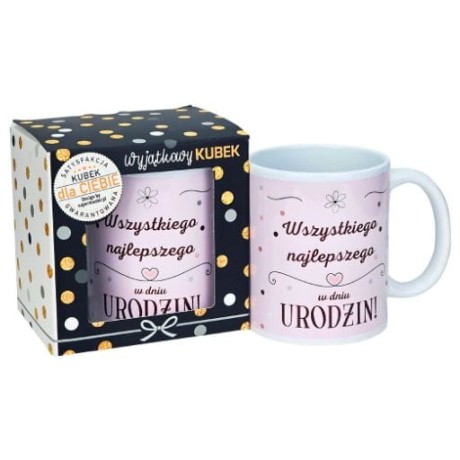 Przejdź do produktu Kubek na urodziny dla kobiety (różowy) - Wszystkiego najlepszego - #3309-UR21-WN