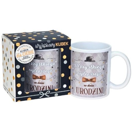 Przejdź do produktu Kubek na urodziny dla mężczyzny (mucha) - Wszystkiego najlepszego - #3309-UR12-WN