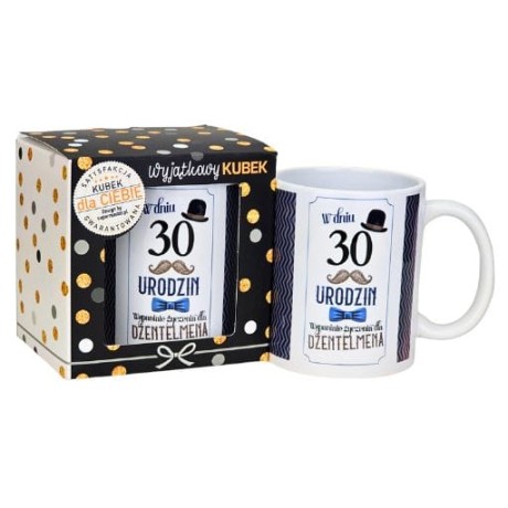Przejdź do produktu Kubek na 30 urodziny dla mężczyzny (wąs) #3309-UR13-30