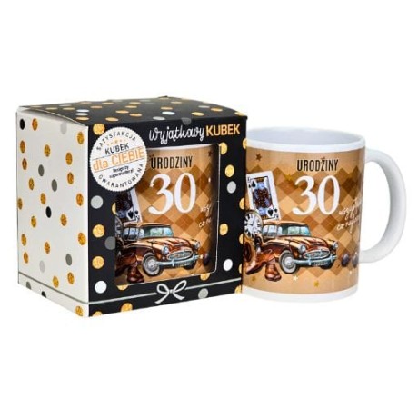 Przejdź do produktu Kubek na 30 urodziny dla mężczyzny (brązowe auto) #3309-UR14-30