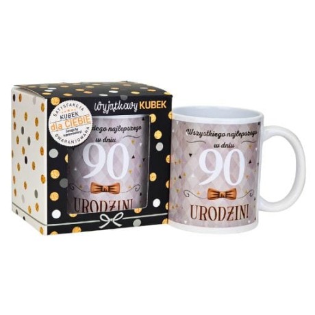 Przejdź do produktu Kubek na 90 urodziny dla mężczyzny (mucha) #3309-UR12-90