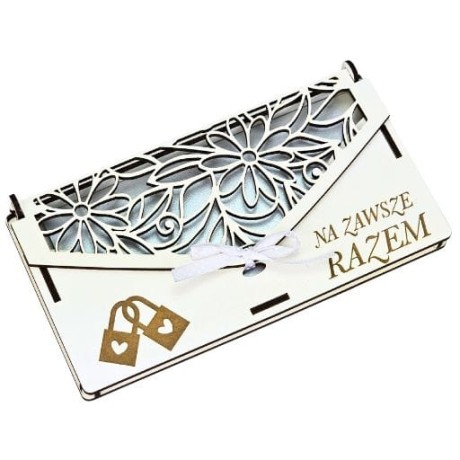 Przejdź do produktu Pudełko na pieniądze ślubne dla Młodej Pary - koperta #3370A-SL2B