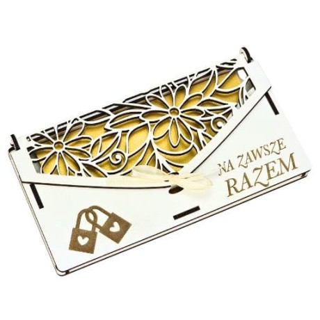 Przejdź do produktu Pudełko na pieniądze ślubne dla Młodej Pary - koperta #3370A-SL2Z