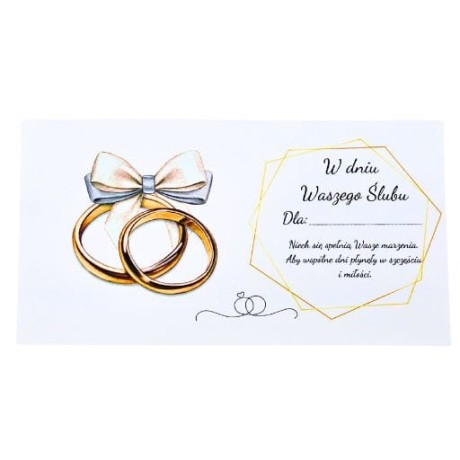 Przejdź do produktu Pudełko na pieniądze ślubne dla Młodej Pary - koperta #3370A-SL2Z