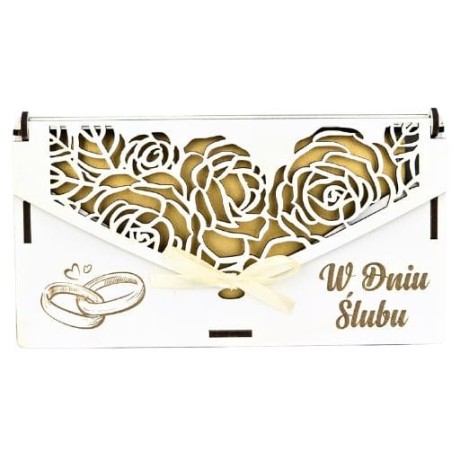 Przejdź do produktu Pudełko na pieniądze ślubne dla Młodej Pary - koperta #3370A-SL9Z