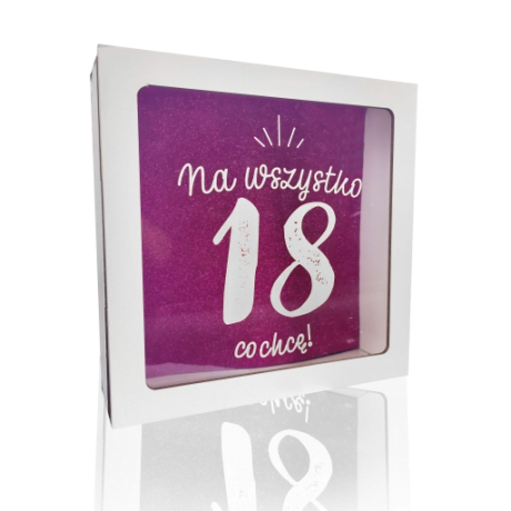 Przejdź do produktu Skarbonka z okienkiem 18 urodziny - Na wszystko co chcę #3301N3