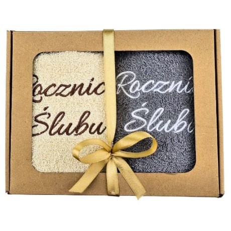 Przejdź do produktu Zestaw ręczników na rocznicę ślubu #3802-RO