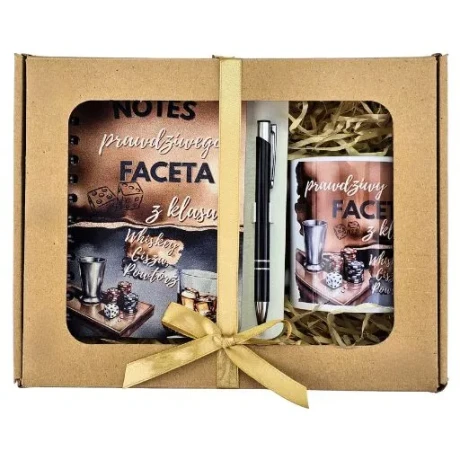 Przejdź do produktu Zestaw kubek i notes z długopisem dla prawdziwego faceta #3369-CHK01