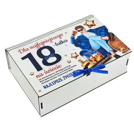 Przejdź do produktu Pudełko dzielone na gadżety18-stka Elegant Chłopak #3307EL18