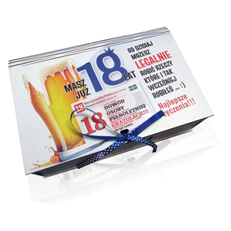 Przejdź do produktu Pudełko dzielone na gadżety18-stka Dowód Chłopak #3307DM