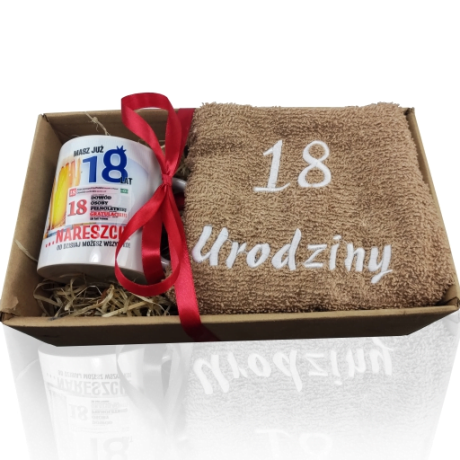 Przejdź do produktu Zestaw kubek + ręcznik na 18-stkę Dowód Chłopak #3328DM