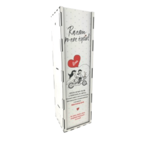 Przejdź do produktu Skrzynka pudełko na butelkę alkoholu ŚLUB Rower #3311RO