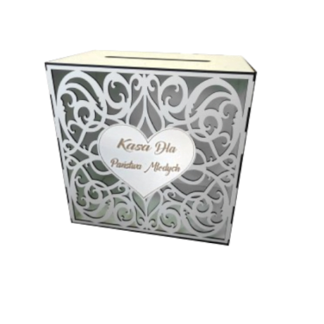 Przejdź do produktu Skrzynka na koperty Pary Młodej Skarbonka ŚLUB Ażur #2031