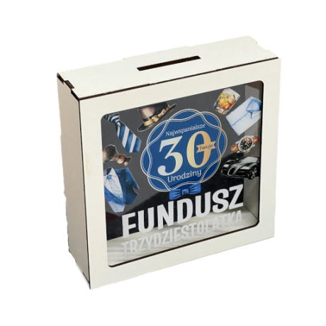 Przejdź do produktu Skarbonka z okienkiem na 30 urodziny Pan Gadżet#3301PNG30