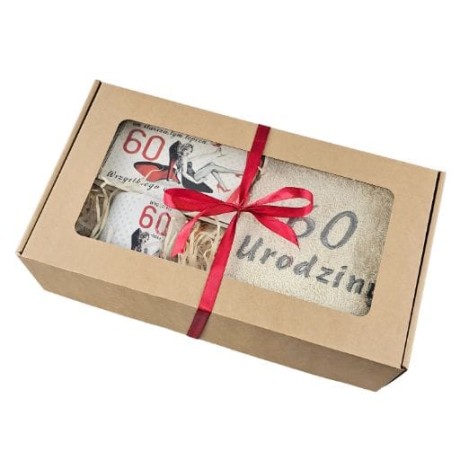 Przejdź do produktu Zestaw kubek + banknotówka + ręcznik na 60 urodziny Szpilka #3327SZ60