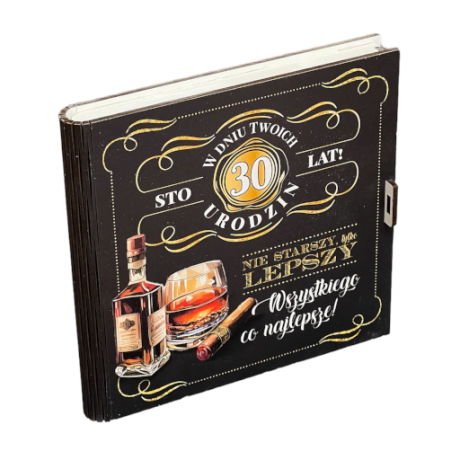 Przejdź do produktu Pudełko na pieniądze kwadratowa 30 urodziny Whisky #3308WY30