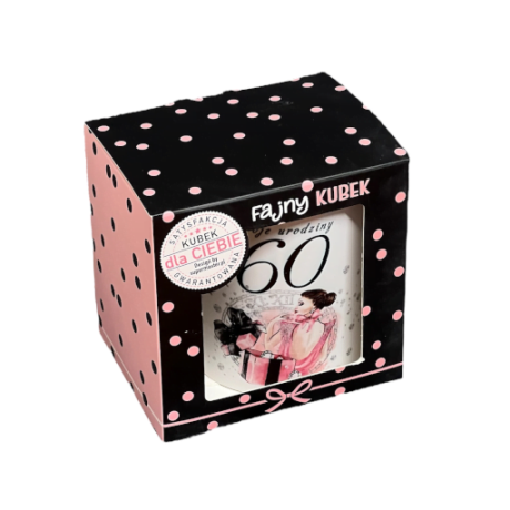 Przejdź do produktu Kubek w opakowaniu na 60 urodziny seria Elegantka Pani #3309EPI60