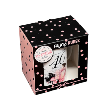 Przejdź do produktu Kubek w opakowaniu na 40 urodziny seria Elegantka Pani #3309EPI40