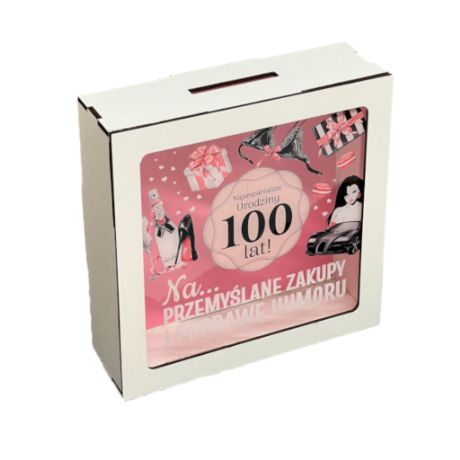 Przejdź do produktu Skarbonka z okienkiem urodziny GADŻET KOBIETA #3301GK100