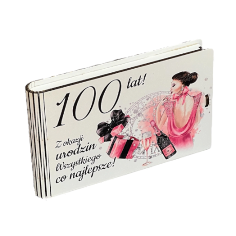 Przejdź do produktu Pudełko na pieniądze banknotówka na urodziny ZEGAR K #3302ZK100