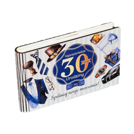 Przejdź do produktu Pudełko na pieniądze banknotówka na 30 urodziny GADŻET M #3302GM30