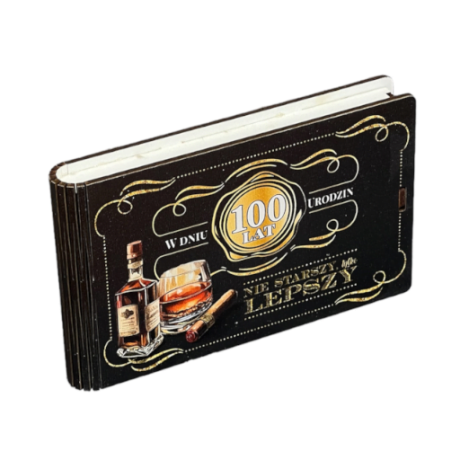 Przejdź do produktu Pudełko na pieniądze banknotówka na urodziny WHISKY #3302WH100