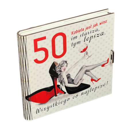 Przejdź do produktu Pudełko na pieniądze kwadratowa 50 urodziny Szpilka #3308SZ50